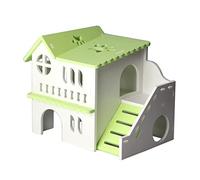 ECVGHD Maison pour hamster - Petite cachette de villa à 2 étages - Décoration facile à assembler