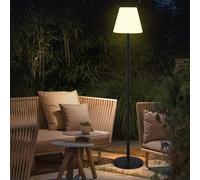 Ecvivk Lampadaire solaire intérieur et extérieur étanche,lampadaire sans fil rechargeable avec capteur de lumière,lampes solaires LED à luminosité variable pour jardin avec pelouse de terrasse