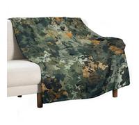 ECWECC Camouflageuflage Plaid Polaire Camouflage Couette Enfant Couverture en Flanelle Douce Et Chaude De Canapé Convient Adultes pour Enfant Noël/Action De Grâces Anniversaire 80x100cm