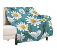 ECWECC Couverture Canapé Daisy Plaid Canape Fleur Légère Et Douce Confortable pour Filles Enfants Adultes Canapé Voyage Extérieur pour Ma Mère 130x150cm
