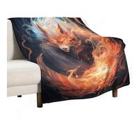 ECWECC Couverture Canapé Renard Plaid Canape Thème Animalier Couverture en Flanelle Douce Et Chaude pour Filles Enfants Adultes Noël/Action De Grâces Anniversaire 130x180cm