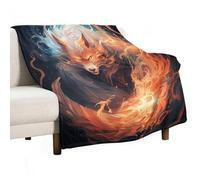 ECWECC Plaid Couverture Renard Imprimé Plaid Chaud Thème Animalier Literie en Flanelle Douce Et Chaude Couverture De Voyage pour Enfant Adolescents Cadeaux De Noël Thème Animalierinch