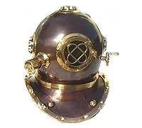 EcWorld Enterprises 7728215 Casque de plongée américain en Laiton repéré V