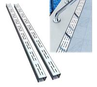 ECwtpndf Caniveau de Drainage pour allée, Drain de Canal extérieur en Acier Inoxydable 304, Plusieurs Tailles(2pcs L-1m(3.3ft),WxH 20x5cm(7.9x2in))