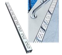 ECwtpndf Caniveau de Drainage pour allée, Drain de Canal extérieur en Acier Inoxydable 304, Plusieurs Tailles(1pc L-1m(3.3ft),WxH 3.5x3cm(1.4x1.2in))