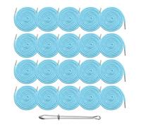 ECwtpndf Cordon de remplacement, Remplacement de cordons serrage, 20 pièces, ronds multicolores avec enfileur facile(Light Blue)
