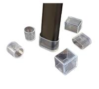 ECwtpndf Embouts Silencieux pour Pieds de Table, Capuchons de Pieds Meubles en PVC, Ronds, carrés, rectangulaires, Paquet 4(Square-60x60mm)