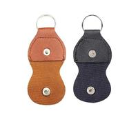 ECwtpndf Porte-médiators Porte-clés, Porte-clés en Cuir PU for Sac de médiator Guitare, 20 pièces, Multicolore(Brown+Black)