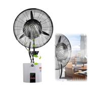 ECwtpndf Ventilateur mural rafraîchissant, Ventilateur mural brumisateur, 90 Osc, 3 vitesses, réservoir d'eau, 2 tailles