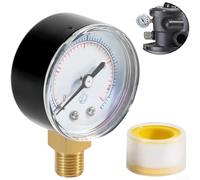 ECX270861 Manomètre d'entretien de piscine 0-60 PSI certifié IP67 avec filetage en laiton et boîtier en acier inoxydable