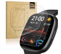 ECZOIL 4 Pièces Protection Écran pour Google Fitbit Versa 4 /Sense 2, Sans Bulles Anti-Rayures Haute Définition Qualité Supérieure Transparent Doux TPU Film de Protection Ultra Mince