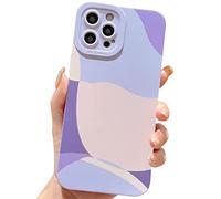 ECZOIL Coque iPhone 13 Pro Max,Mignon Aesthetic Art Peint Lens Protection de téléphone pour Les Cute Femmes Filles Coque Ultra Mince TPU Case for iPhone 13 Pro Max 6.7"-Violet