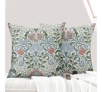 ECZOIL Lot de 2 Decorative Housse de Coussin 45x45 cm Flowers Housse de Canapé Décoratifs Motif Plante à Fleurs Sauvages Taie d'oreiller pour Chambre et Ferme Maison Salon - Lys