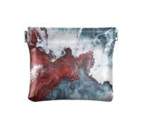 Ed and Blue Marble Texture Portefeuille en cuir imperméable avec fermoir pour femme