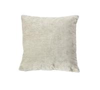 ED ENJOY HOME Coussin Carré Déhoussable 40x40 cm - Velours Tramé Beige Ecru, 100% Polyester - Collection Velvet, Housse Lavable - Décoration Salon et Chambre