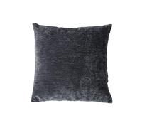 ED ENJOY HOME Coussin Carré Déhoussable 40x40 cm - Velours Tramé Gris foncé, 100% Polyester - Collection Velvet, Housse Lavable - Décoration Salon et Chambre