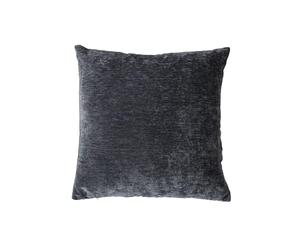 ED ENJOY HOME Coussin Carré Déhoussable 40x40 cm - Velours Tramé Gris foncé, 100% Polyester - Collection Velvet, Housse Lavable - Décoration Salon et Chambre