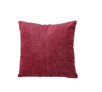 ED ENJOY HOME Coussin Carré Déhoussable 40x40 cm - Velours Tramé Rouge Grenat, 100% Polyester - Collection Velvet, Housse Lavable - Décoration Salon et Chambre