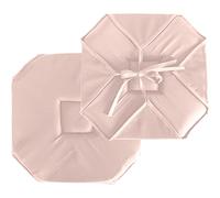 ED ENJOY HOME Galette de Chaise à Rabat, 40x40 cm, Vieux Rose, avec Nouettes, 100% Polyester, Tissu Certifié Oeko-TEX, Satinée, Collection Basic