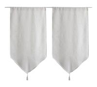 ED ENJOY HOME Paire de vitrages Blanc 60x160cm, Passe Tringle, Lin et Polyester, Protège des Regards extérieurs, pour Chambre et Salon
