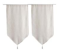 ED ENJOY HOME Paire de vitrages Ecru 60x160cm, Passe Tringle, Lin et Polyester, Protège des Regards extérieurs, pour Chambre et Salon