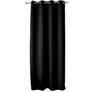 ED ENJOY HOME Rideau Anti-Feu Occultant avec Œillets, Noir, 140x260cm, Catégorie Ignifugé M1, 100% Polyester, Collection Flamme