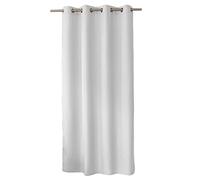 ED ENJOY HOME Rideau Décoratif à Œillets argentés, 140x240 cm, Blanc, 100% Polyester, Satiné, Collection Basic
