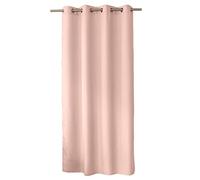 ED ENJOY HOME Rideau Décoratif à Œillets argentés, 140x240 cm, Rose, 100% Polyester, Satiné, Collection Basic