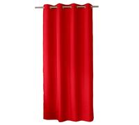 ED ENJOY HOME Rideau Décoratif à Œillets argentés, 140x240 cm, Rouge, 100% Polyester, Satiné, Collection Basic