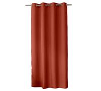 - Rideau en toile unie Basic à 8 oillets - Longueur 240 cm x largeur 140 cm - Orange terre cuite - Basic