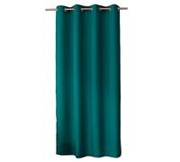 - Rideau en toile unie Basic à 8 oillets - Longueur 240 cm x largeur 140 cm - Vert émeraude - Basic