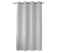 ED ENJOY HOME Rideau Obscurcissant avec Œillets argentés, Blanc Glacial (Gris Clair), 140x180cm, 100% Polyester, Tissu Certifié Oeko-TEX, Collection Réglisse