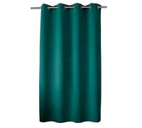 ED Enjoy Home Rideau Occultant avec Œillets argentés, Bleu Emeraude, 140x180cm, 100% Polyester, Tissu Certifié Oeko-TEX, Collection Réglisse