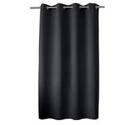 ED ENJOY HOME Rideau Obscurcissant avec Œillets argentés, Gris Foncé, 140x180cm, 100% Polyester, Tissu Certifié Oeko-TEX, Collection Réglisse