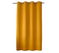 ED ENJOY HOME Rideau obscurcissant Réglisse Jaune moutarde 140x180cm œillets argentés 100% polyester