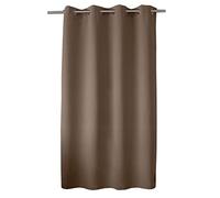 ED ENJOY HOME Rideau Obscurcissant avec Œillets argentés, Marron Vison, 140x180cm, 100% Polyester, Tissu Certifié Oeko-TEX, Collection Réglisse