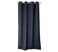 ED Enjoy Home Rideau Occultant avec Œillets, 140x240cm, Gris Anthracite, Effet chiné, 100% Polyester, Tissu Certifié Oeko-TEX, Collection Natté