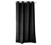 ED ENJOY HOME Rideau Occultant avec Œillets, 140x240cm, Noir, Effet chiné, 100% Polyester, Tissu Certifié Oeko-TEX, Collection Natté