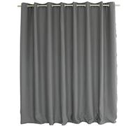 ED ENJOY HOME Rideau Occultant avec Œillets argentés, Gris, Grande Largeur, 300x240cm, 100% Polyester, Tissu Certifié Oeko-TEX, Collection Réglisse