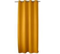ED ENJOY HOME Rideau Occultant avec Œillets argentés, Jaune Moutarde, 140x240cm, 100% Polyester, Tissu Certifié Oeko-TEX, Collection Réglisse