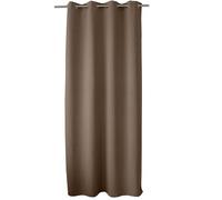 ED ENJOY HOME Rideau Occultant avec Œillets argentés, Marron Vison, 140x240cm, 100% Polyester, Tissu Certifié Oeko-TEX, Collection Réglisse