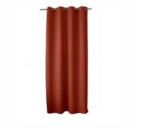 ED ENJOY HOME Rideau Occultant avec Œillets argentés, Terre Cuite, 140x240cm, 100% Polyester, Tissu Certifié Oeko-TEX, Collection Réglisse