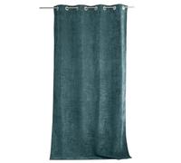 ED ENJOY HOME Rideau Thermique Occultant avec Œillets, Bleu Canard, 140x260cm, 100% Polyester, Velours, Doublure Polaire, Collection Velvet