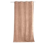 ED ENJOY HOME Rideau Thermique Occultant avec Œillets, Rose Pêche, 140x260cm, 100% Polyester, Velours, Doublure Polaire, Collection Velvet