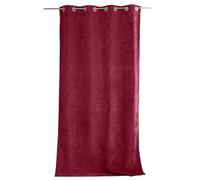 ED ENJOY HOME Rideau Thermique Occultant avec Œillets, Rouge Grenat, 140x260cm, 100% Polyester, Velours, Doublure Polaire, Collection Velvet