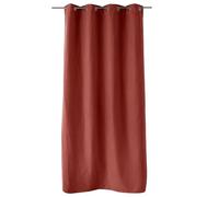 ED ENJOY HOME Rideau Thermique Occultant avec Œillets, Terre Cuite, 135x240cm, 100% Polyester, Velours Tramé, Doublure Polaire, Collection Nordica