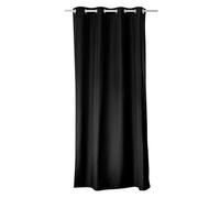 ED ENJOY HOME Rideau Thermique Occultant Noir 135×240 cm, Œillets Métal, Anti-Chaleur, Anti-Froid, pour Chambre et Salon