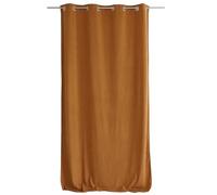ED ENJOY HOME Rideau Velours avec Œillets argentés, Marron Café, Grande Hauteur, 140x260cm, 100% Polyester, Tissu Certifié Oeko-TEX, Collection Calin
