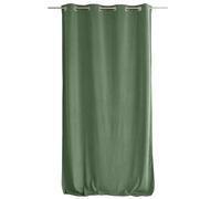 ED ENJOY HOME Rideau Velours avec Œillets argentés, Vert Olive, Grande Hauteur, 140x260cm, 100% Polyester, Tissu Certifié Oeko-TEX, Collection Calin