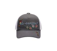Ed Hardy Casquette 'Swallow 5 Panel' bleu clair / pierre / blanc, Taille 55-60